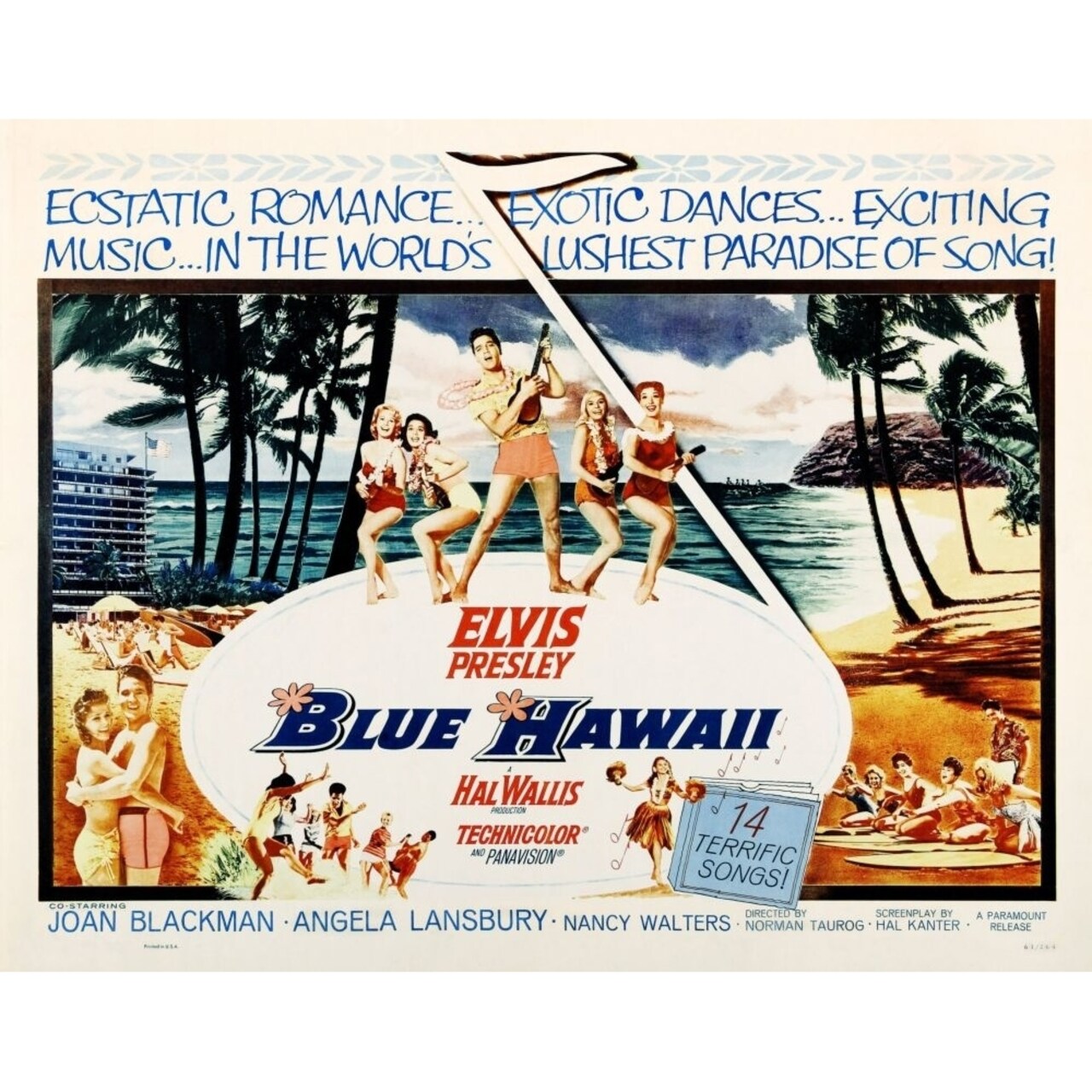 Posterazzi Blue Hawaii Top Center And Lower Second From Left: Elvis Presley 1961. Poster Print